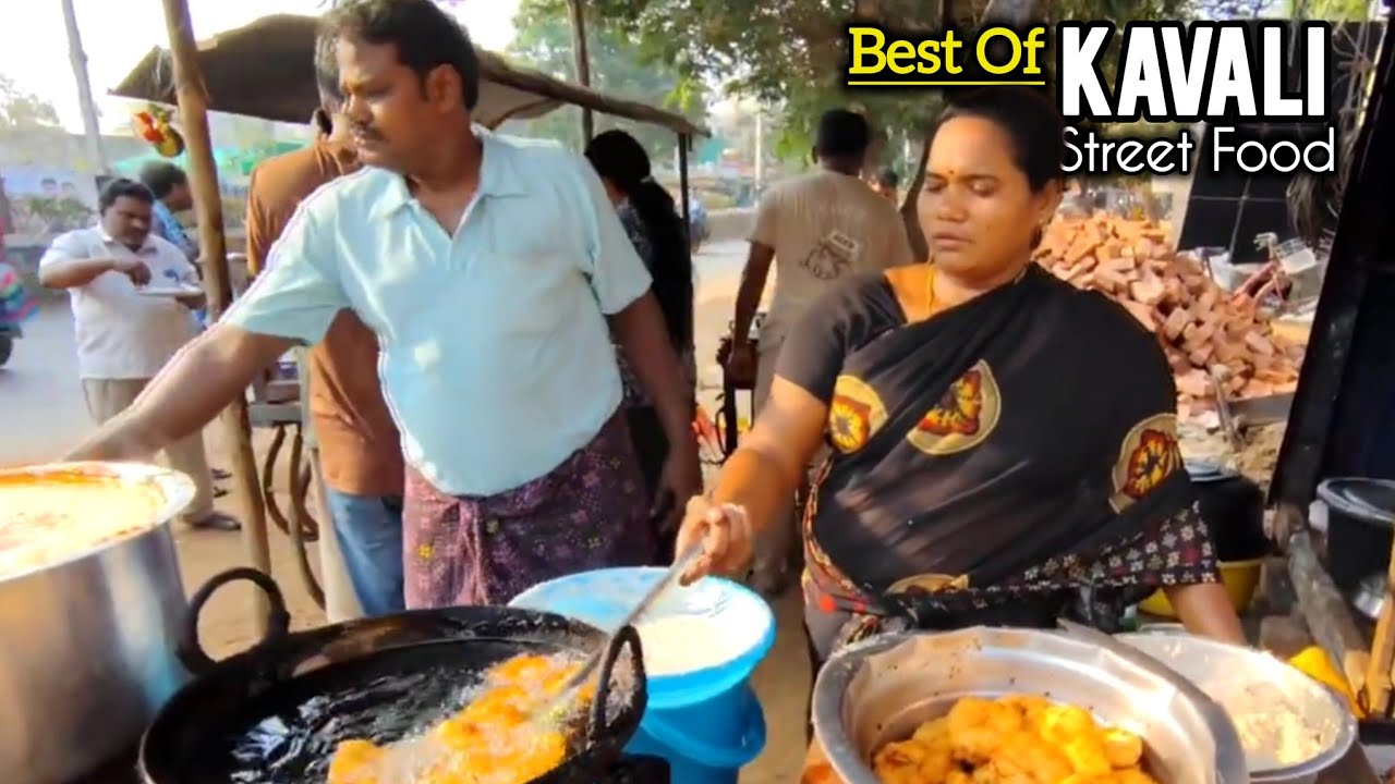 Best of Kavali STREET FOODS | ₹1 MINI BONDA ₹5 VADA ₹7 DOSA | Indian Street Food #streetdosa #dosa
