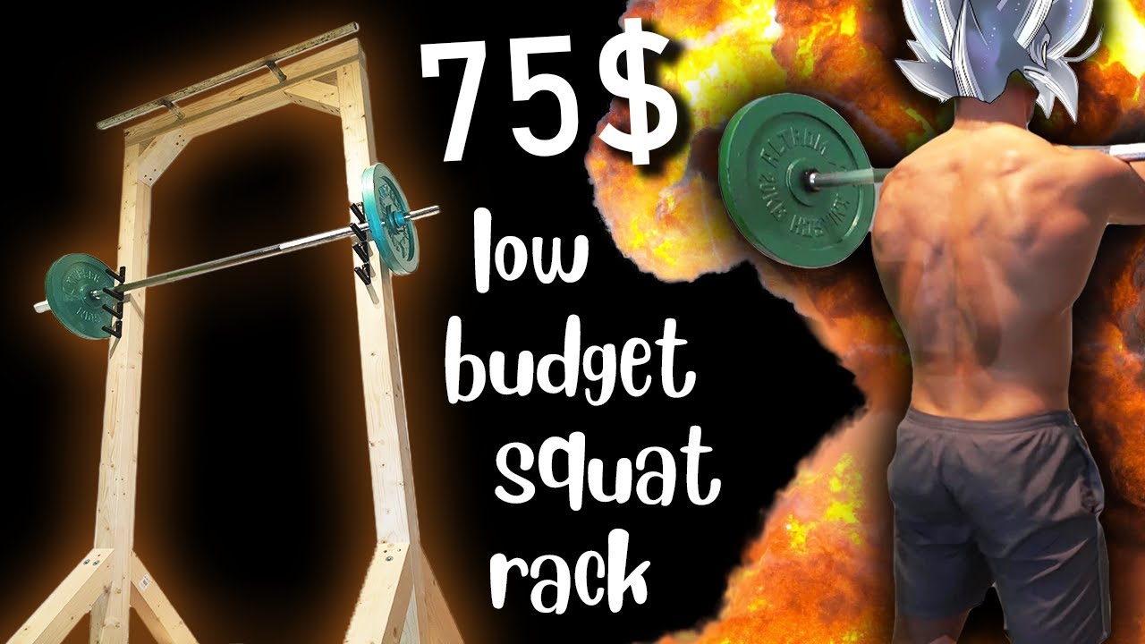 Building and Testing a DIY LOW Budget Squat Rack for Home Fitness Workout
