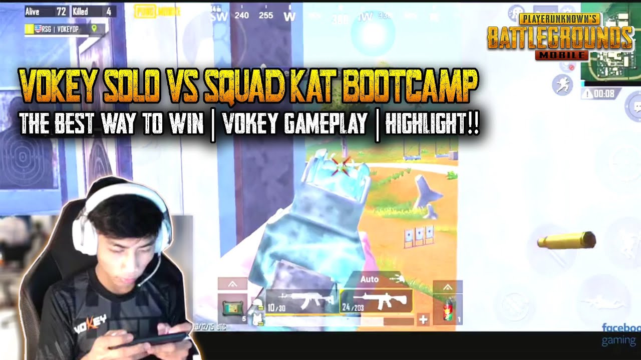 Vokey Solo vs Squad Kat Bootcamp | The Best Way To Win | 3 Fingers No Gyro Vokey Gameplay | PUBG
