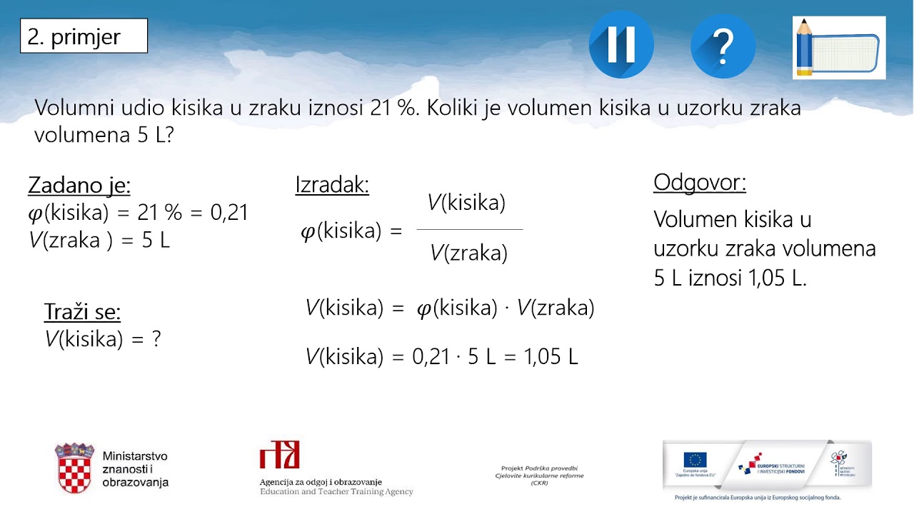 Kemija, 7. r. OŠ - Iskazivanje sastava smjese