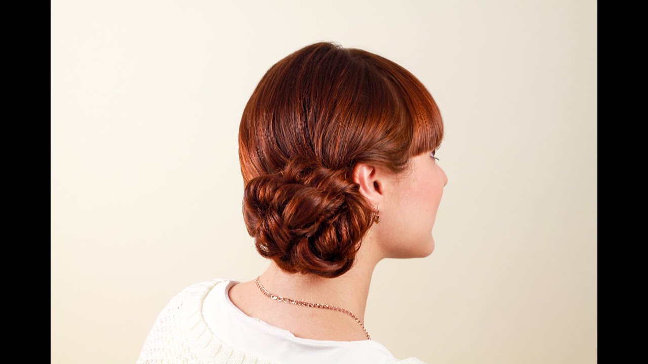 Быстрая прическа пучок. Fast hairstyle