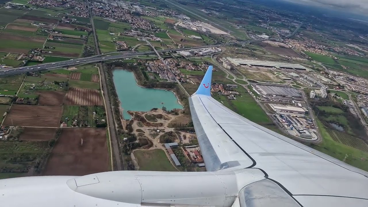 TUI Airways Boeing 737-800 Max take off at Verona Airport (VRN)