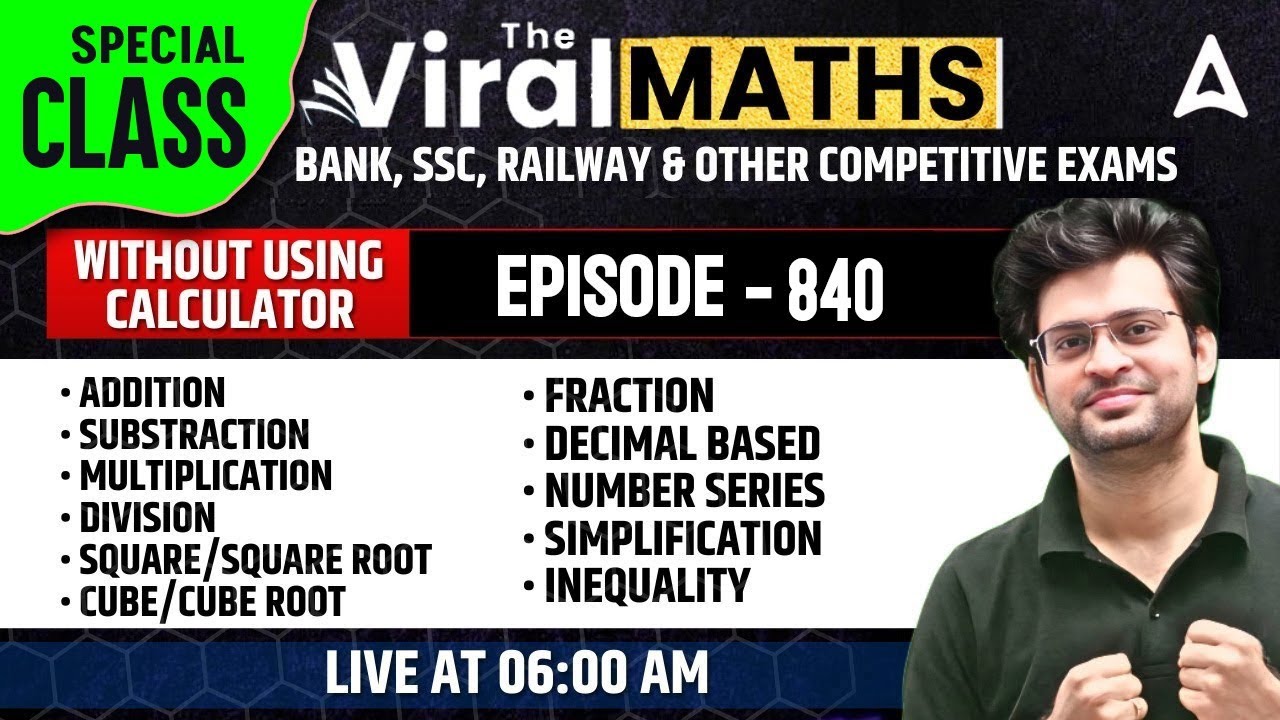 Viral Maths for Bank Exams | Simplification & No. Series Inequality | Arithmetic & DI by Navneet Sir