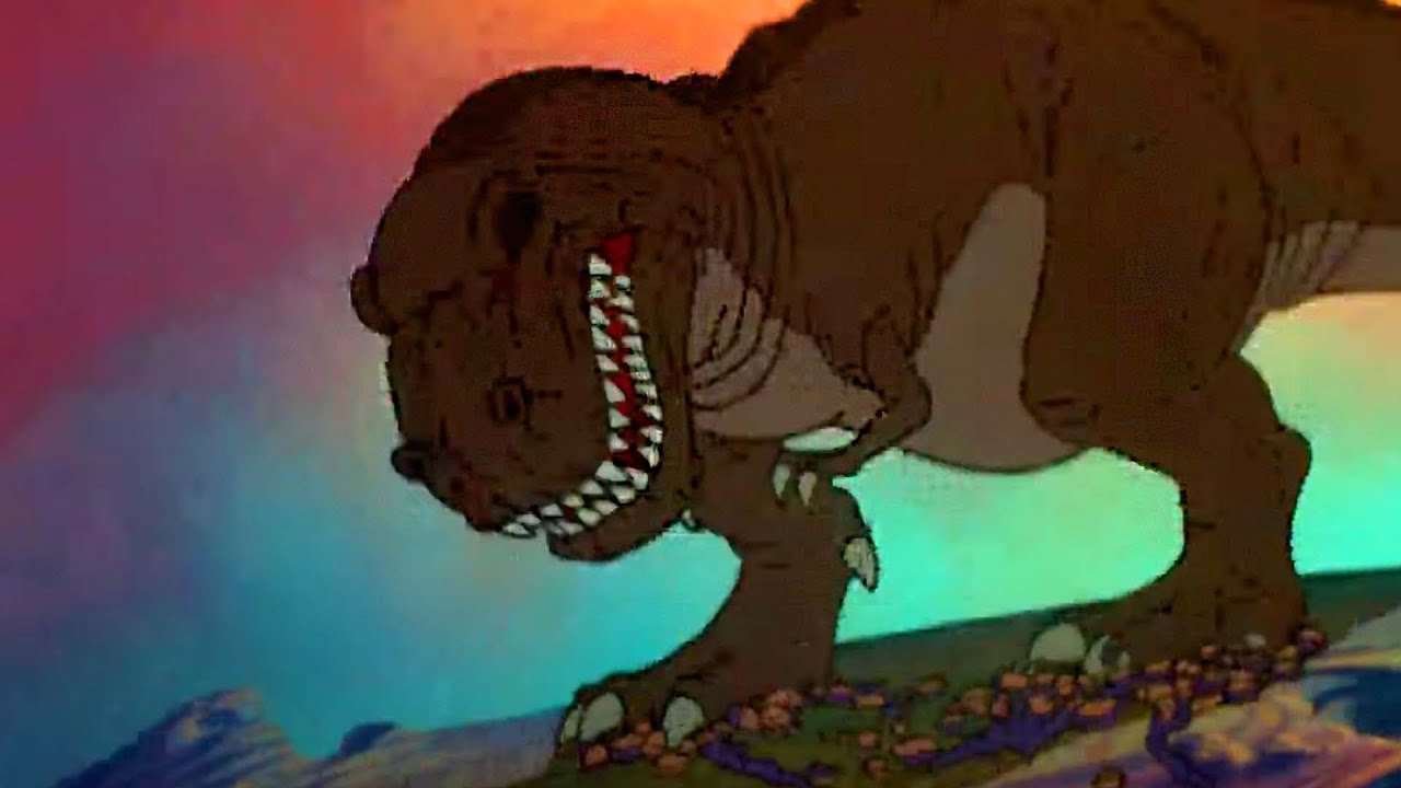 Los dinosaurios huyen del Diente Filoso | En Busca Del Valle Encantado