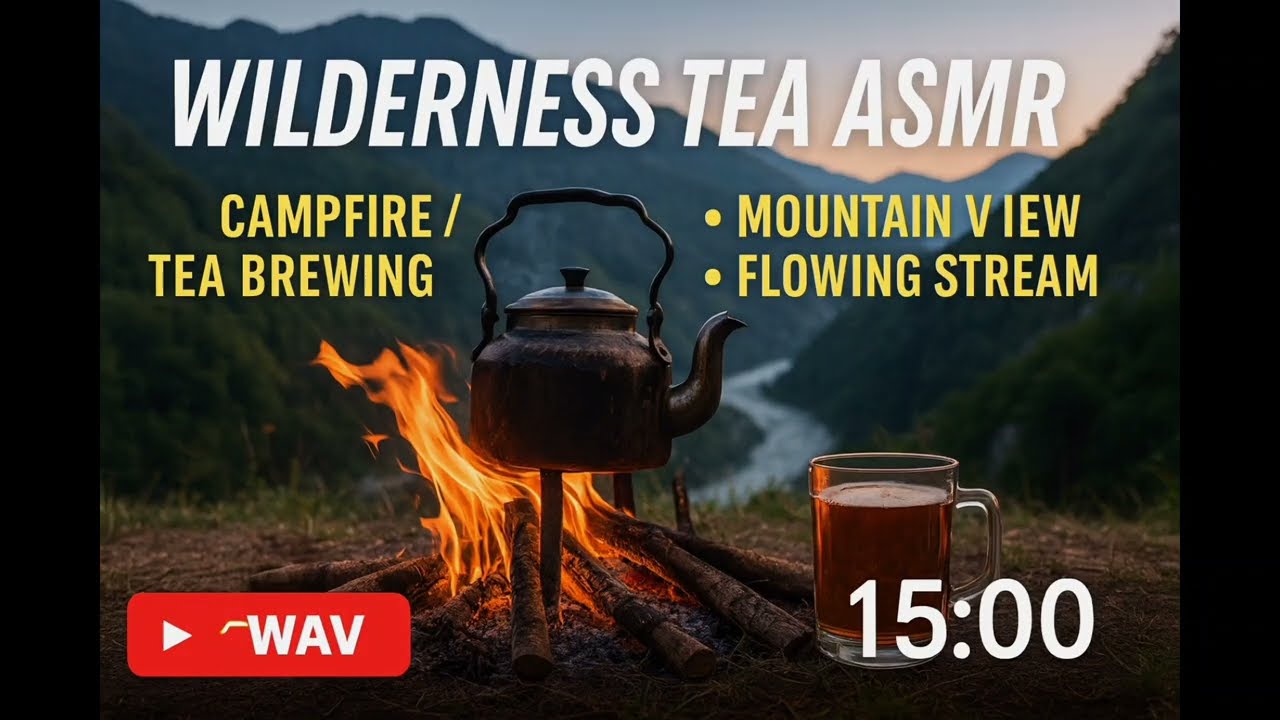 POV Tea Ritual in Deep Forest | Campfire ASMR (No Music, 4K)