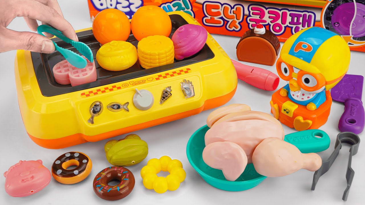 [🌟Toy ASMR🌟] 💛96 Minutes Satisfying with Unboxing Pororo Magic Donut Cooking Pan Role Playset