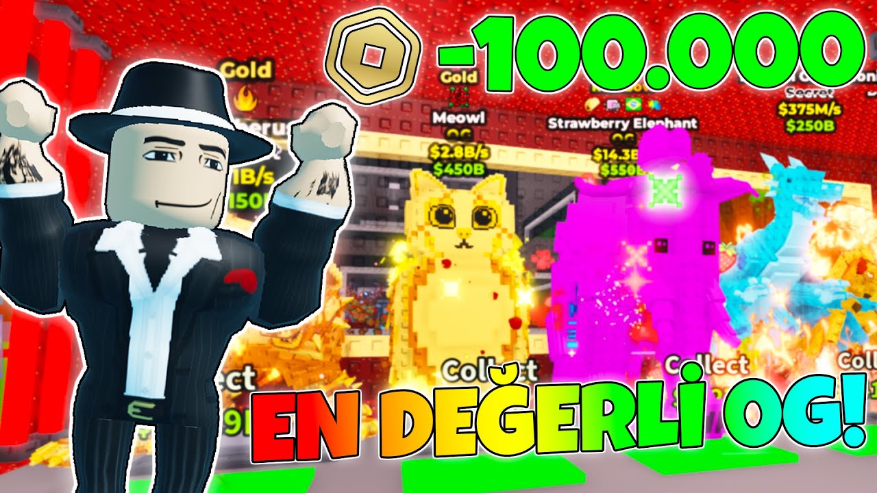 14.3B RAİNBOW OG ALDIM! 100.000 ROBUX HARCADIM! 😱 - Steal a Brainrot Türkçe