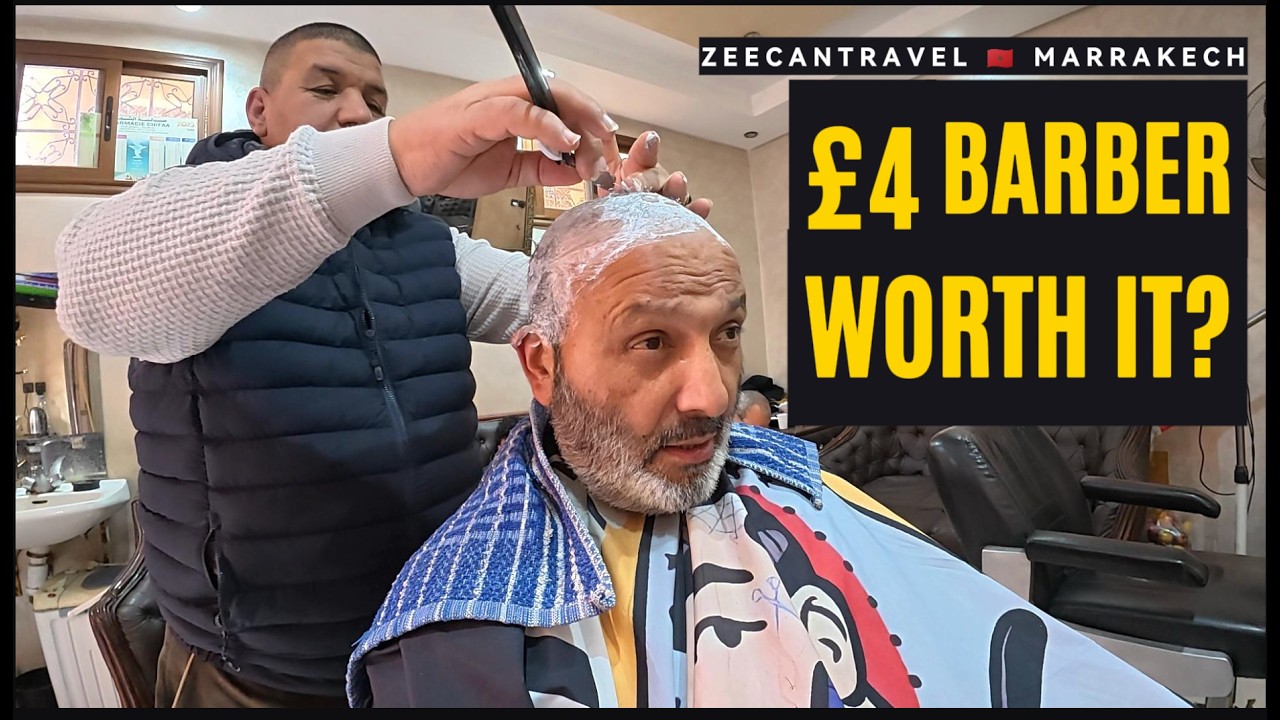What £4 Haircut & shave Gets You In Marrakech 🇲🇦 Local Experience No Frills But Amazing