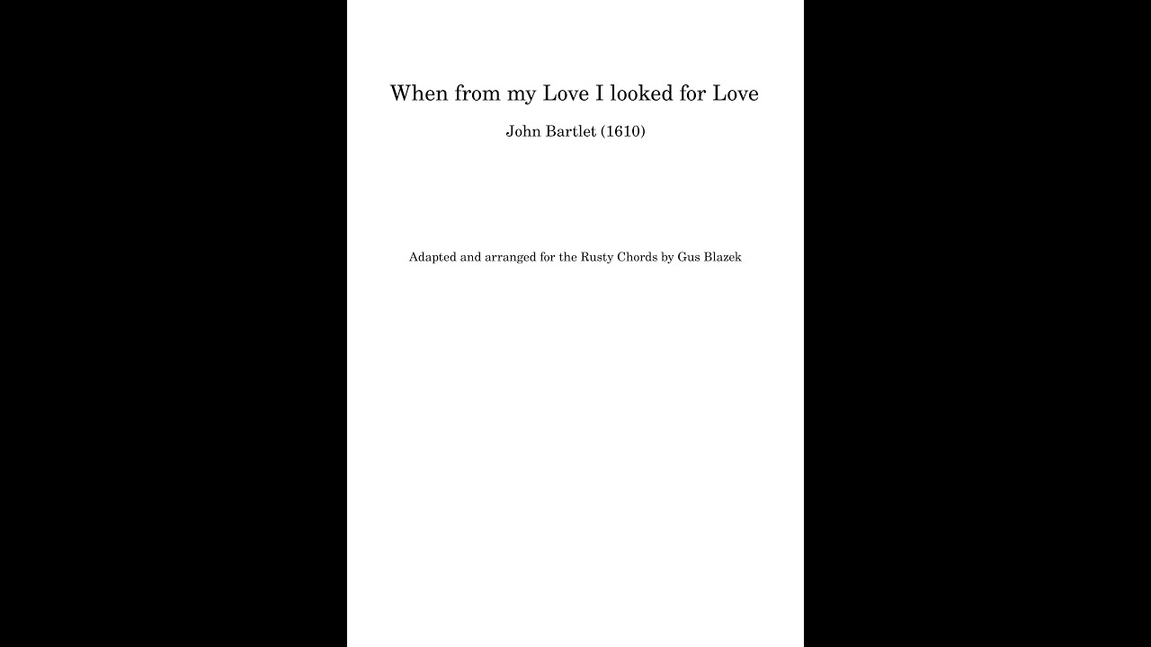 When From my Love I Looked for Love - Tenor Practice File