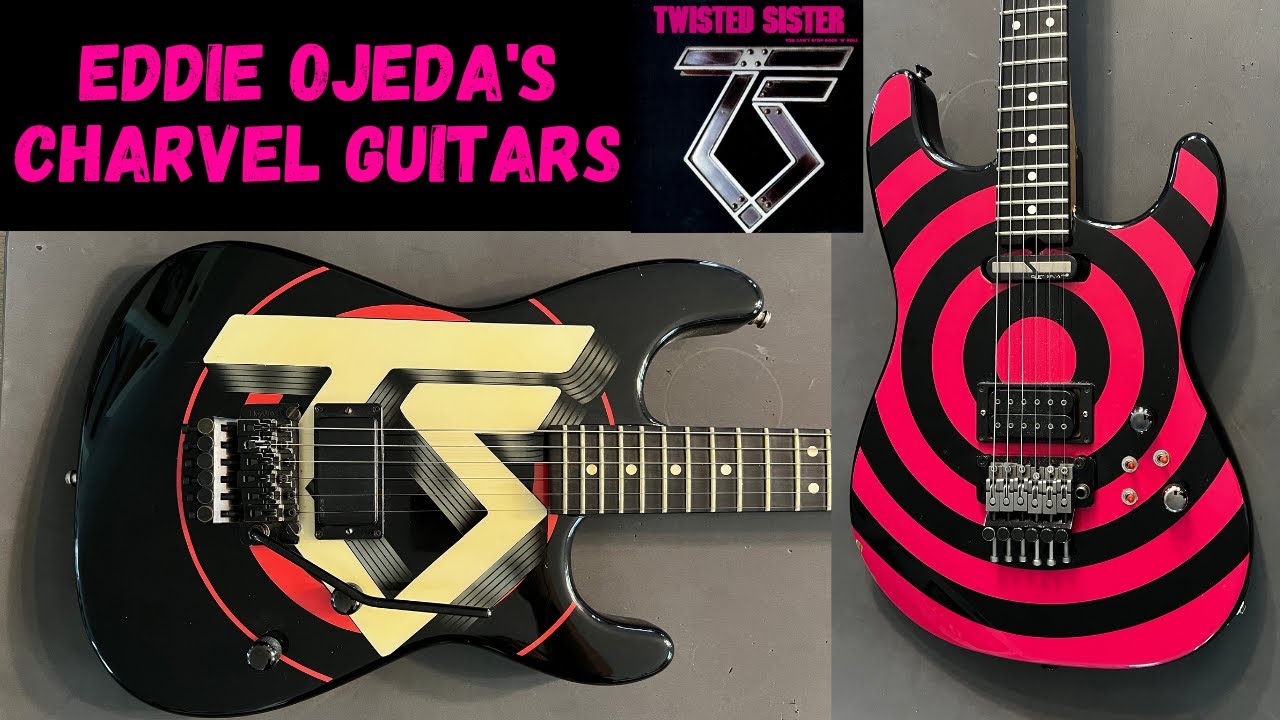Eddie Ojeda Guitars - Twisted Sister Stay Hungry Charvel And "Wayne" Charvel Bullseye.