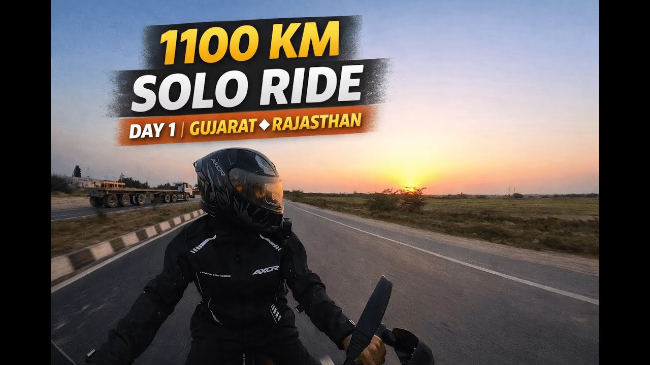 1100 KM Solo Ride Begins 🏍️ | Day 1 | Anjar Gujarat to Pali Rajasthan