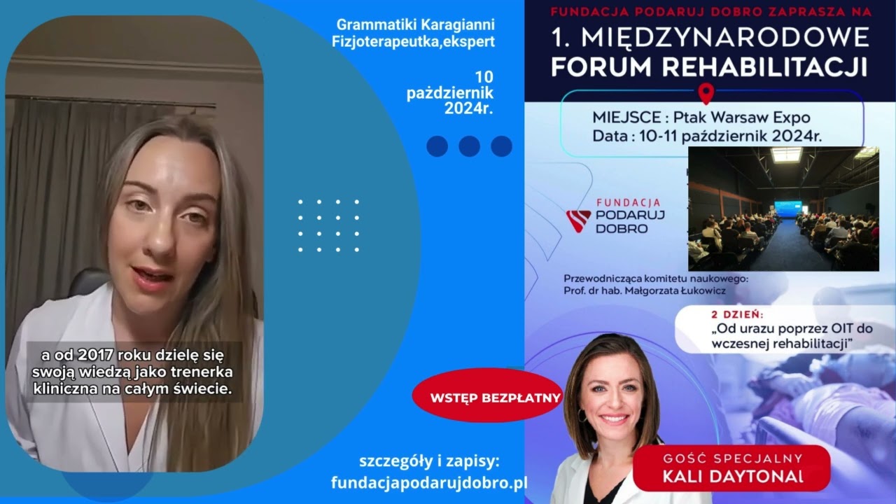 Prelegent - Grammatiki Karagiannis na Międzynarodowym Forum Rehabilitacji.