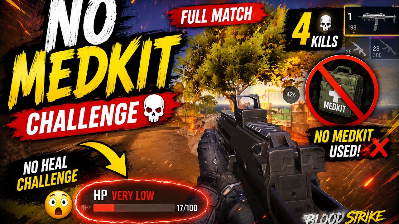 NO MEDKIT Challenge 😳 | Full Match Blood Strike 🔥