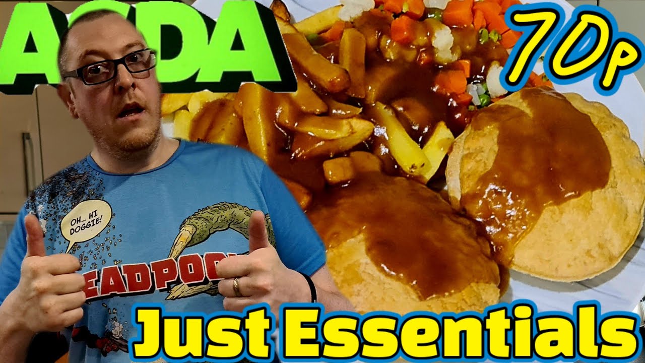 Asda's | Just Essentials | Pie, Chips and Gravy with Bonus Veg | Budget Cooking