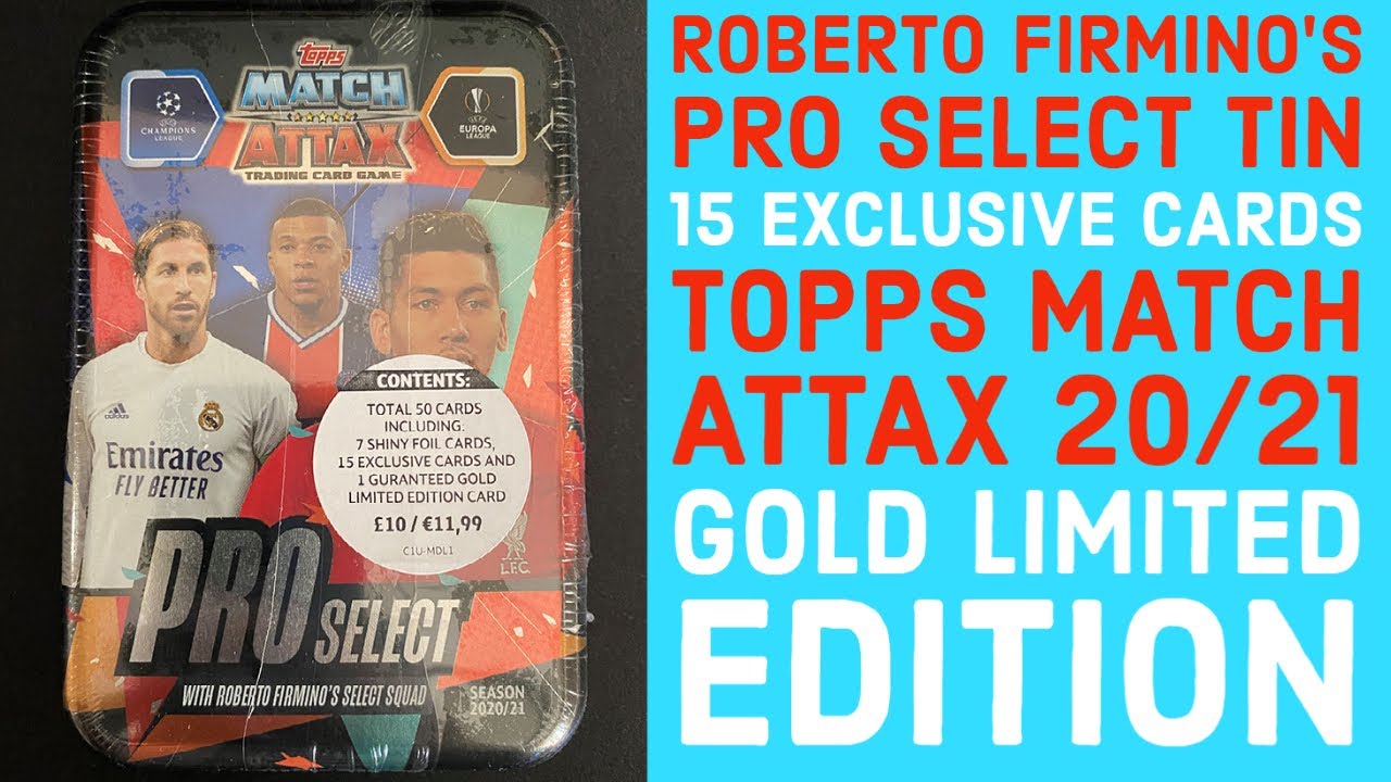 Roberto Firmino's Pro Select Mega Tin 🤩Gold Limited Edition🤩 Topps Match Attax 2020/21 [5.16]]