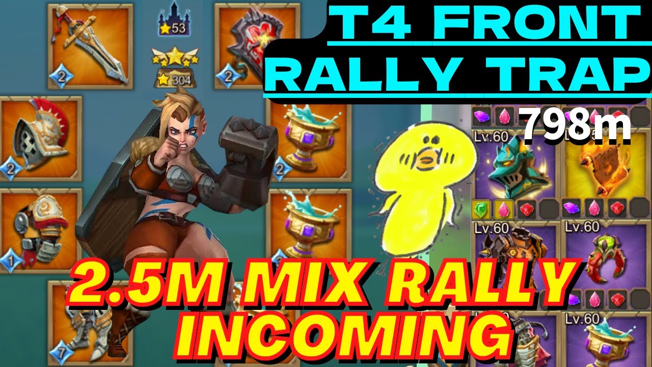 Mythic Champ 2.5M Mix Rally Incoming. Vs My T4 Front Rally Trap. KVK - Lords Mobile