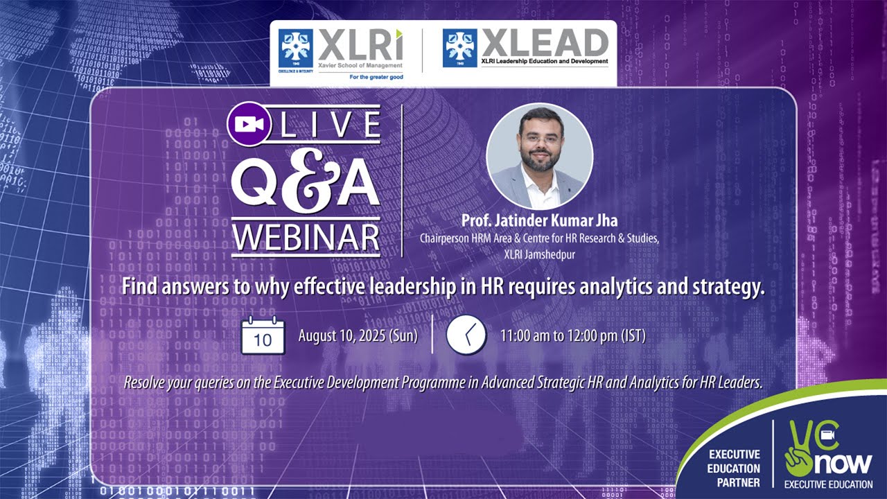 Unlock HR Leadership | XLRI Advanced Strategic HR & Analytics Programme Webinar 2025