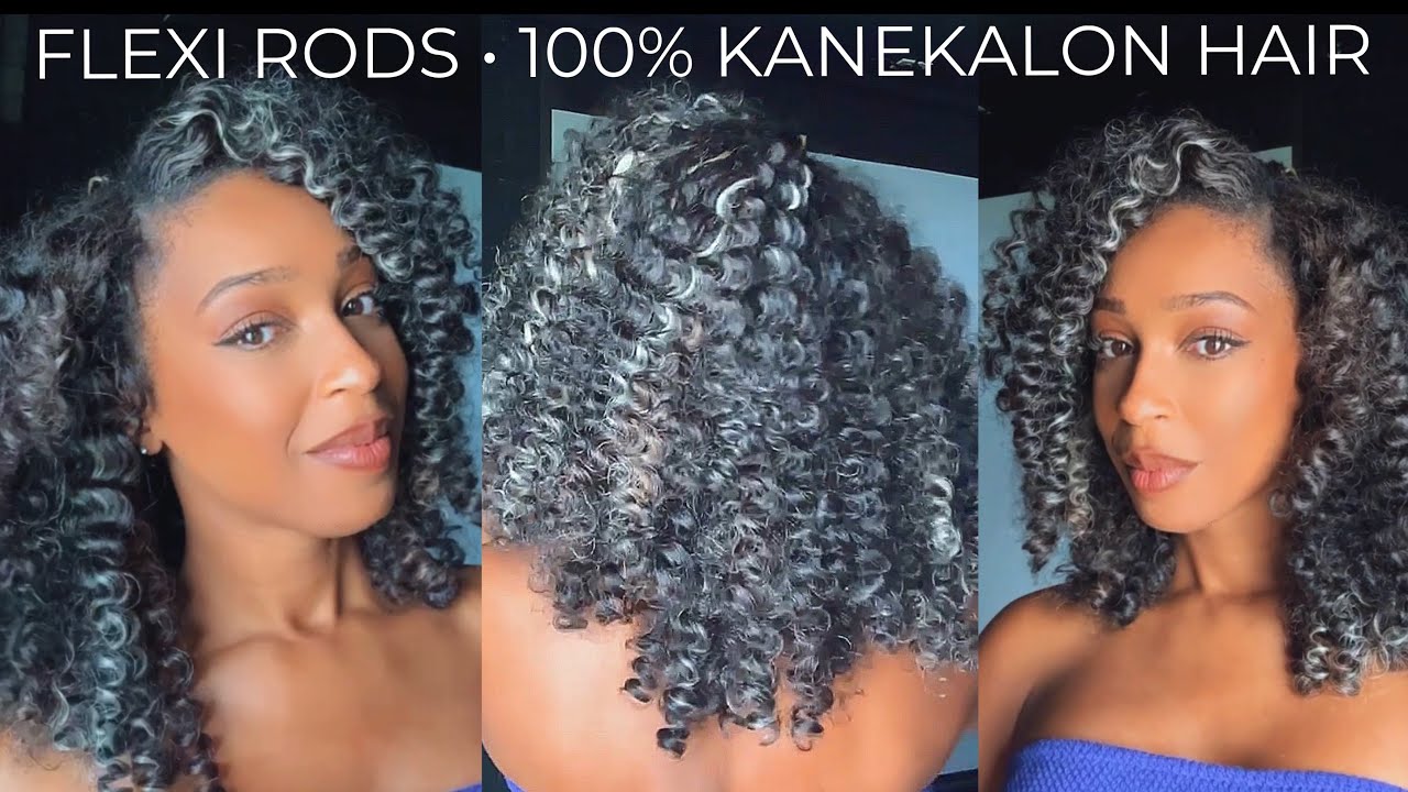 I Made These Curls :)! Watch Me Curl 100% Kanekalon Hair With Flexi Rods | Crochet Lace Wig