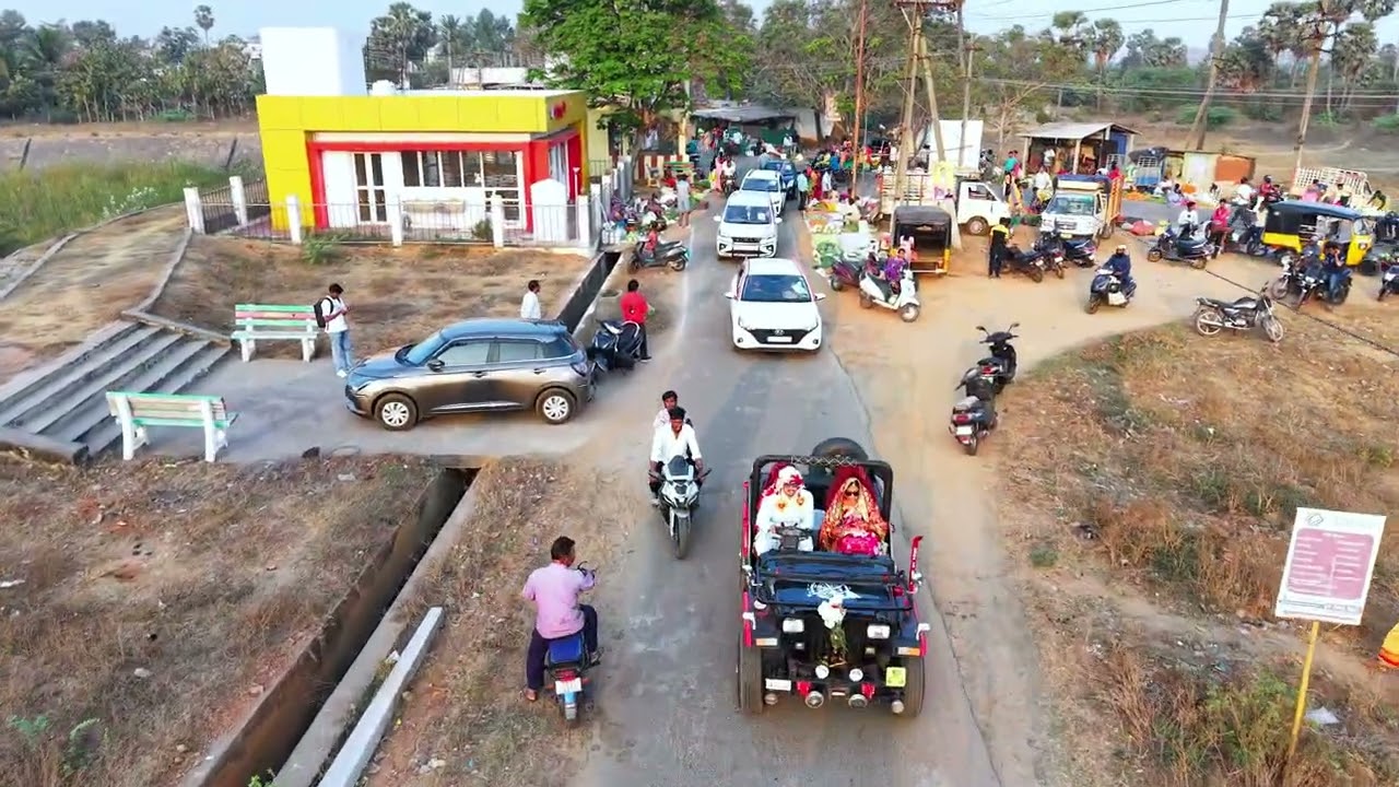 RAMZAN WEDS ALIMUNNESA WEDDING ENTRY DRONE SHOOT
