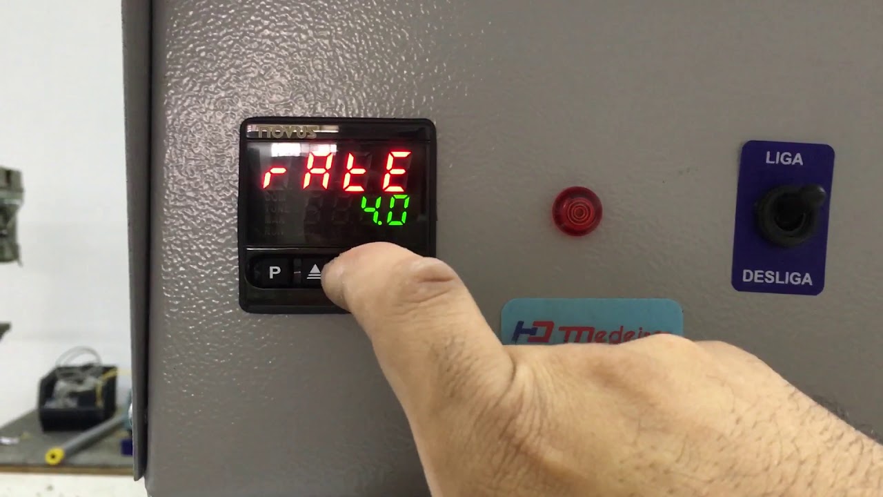 Programação do forno com rampa e patamar