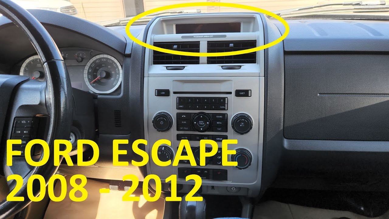 Ford Escape - RADIO DRIVER INFORMATION DISPLAY SCREEN REPLACEMENT / REMOVAL (2008 - 2012)