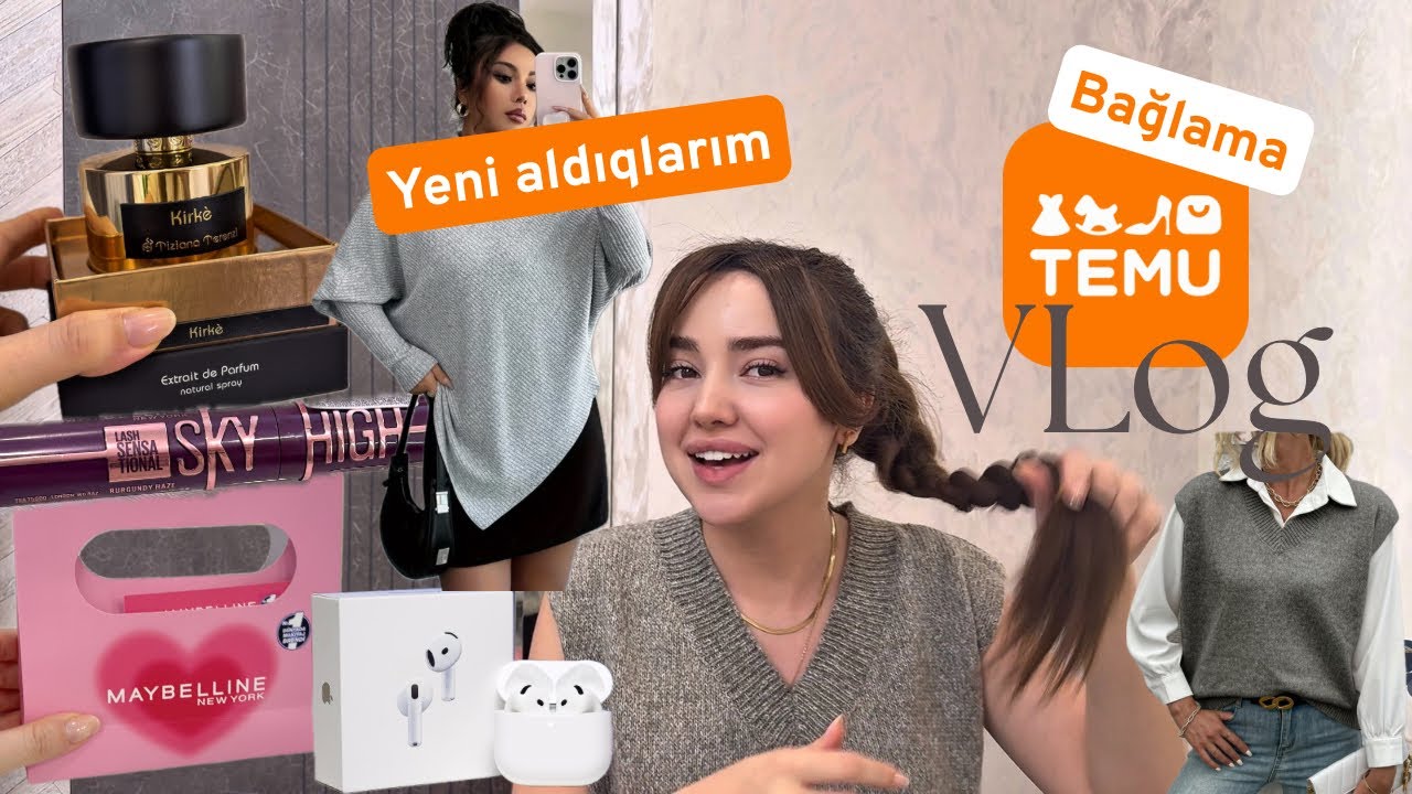 Temu ilə saçımı uzatdım😍 Niyə yox idim? Qarışıq VLOG ❤️AZİZA