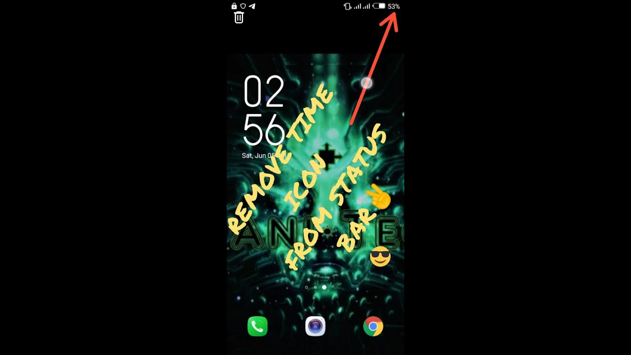 How to remove the Time Icon from your Status bar in any Android