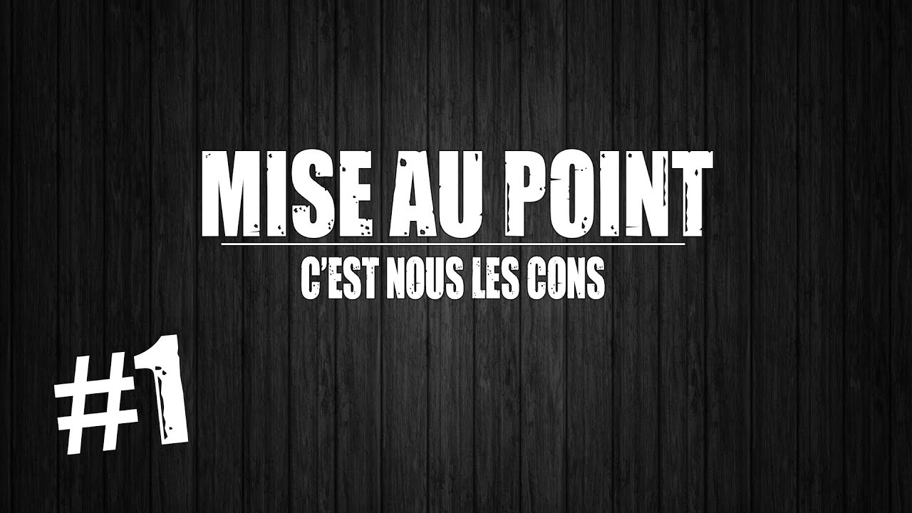 MISE AU POINT #1 - NOUS SOMMES DE TOUTE FACON LES C*** DE L'HISTOIRE !