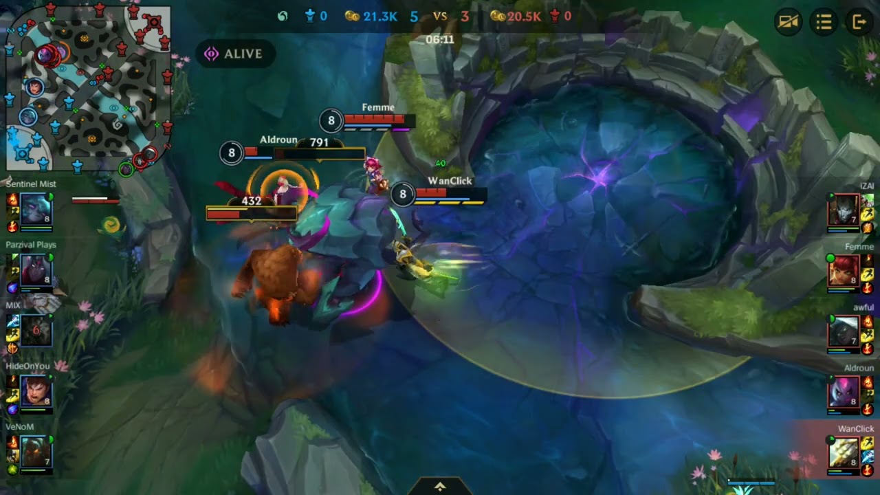 Varus Duo Lane Full Game League of legends: Wild rift