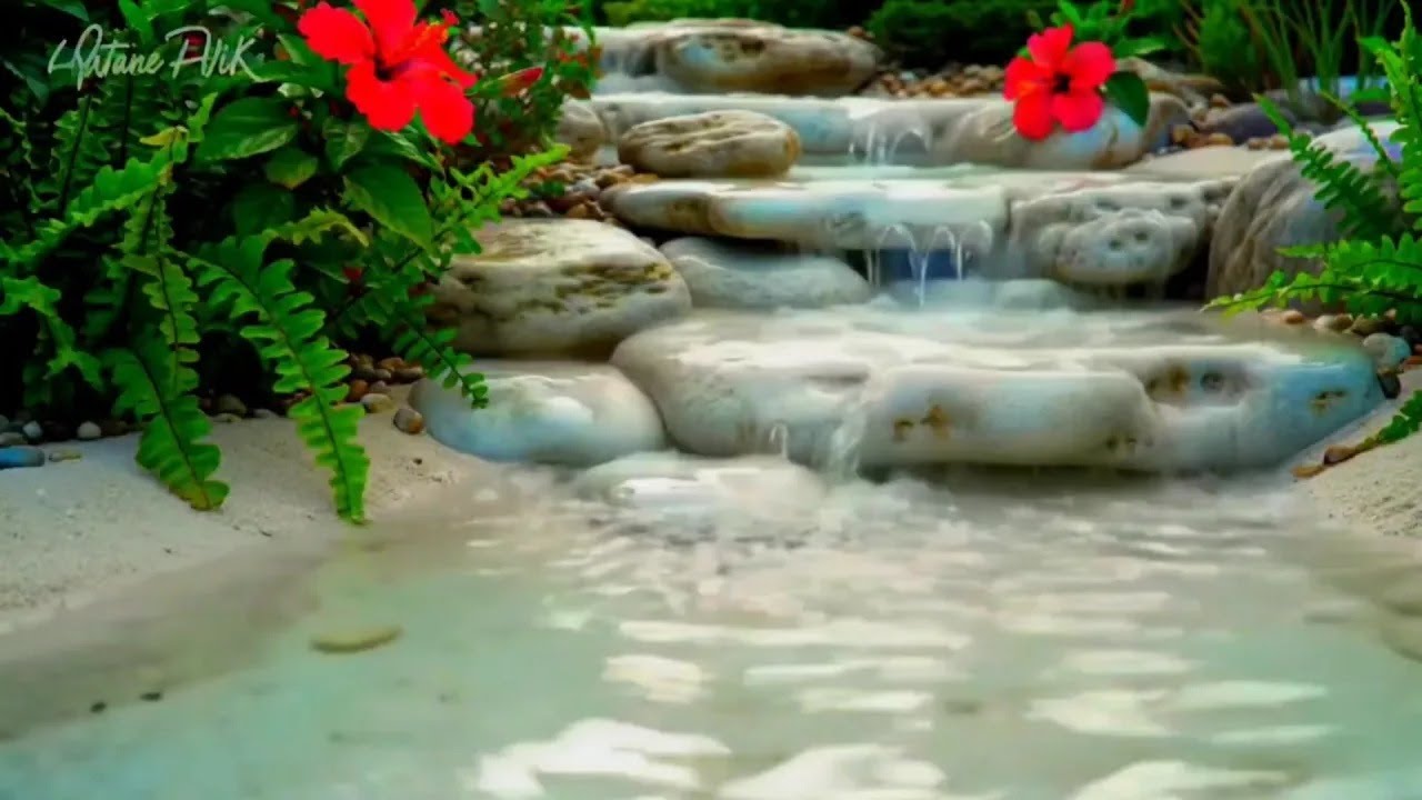 Calm River & Waterfall Sounds with Piano 🌙 Relax After a Long Day