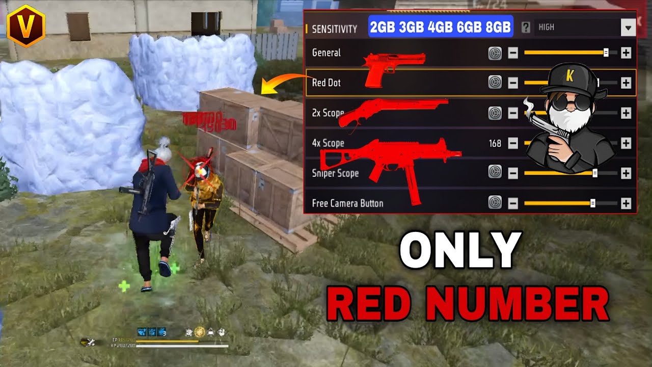All Gun Headshot Sensitivity Setting After New OB52 Update | Free Fire Max Auto Headshot Sensitivity