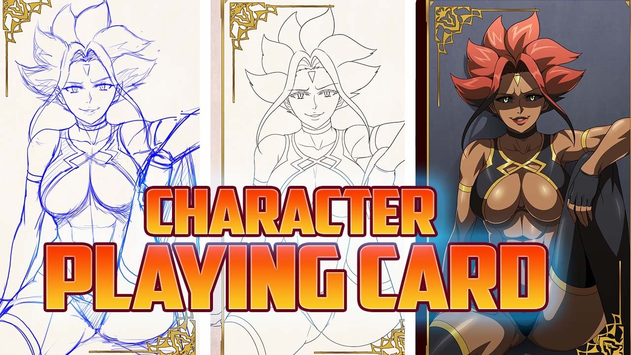 Playing Card Design – Rory  | Vaygren Character Art | Live Art Process
