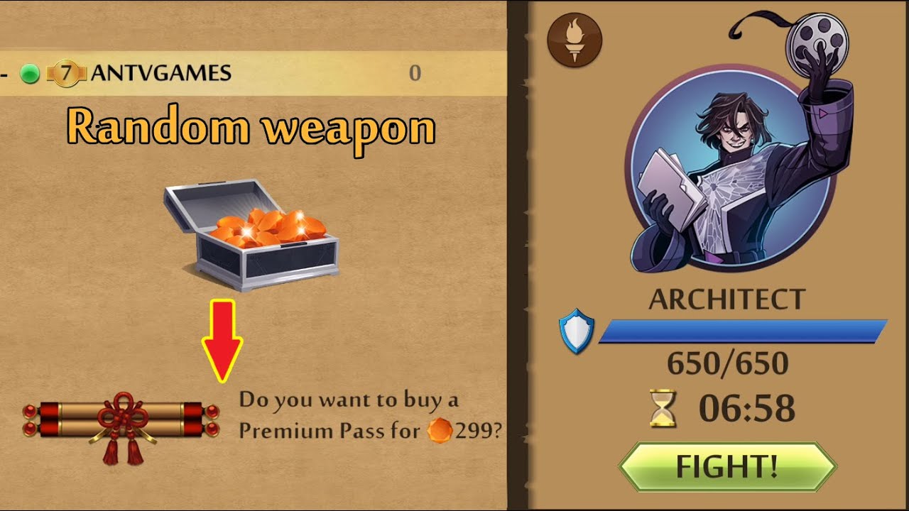 Shadow Fight 2 || Случайное оружие против БОССА АРХИТЕКТОРА 「Геймплей iOS/Android」
