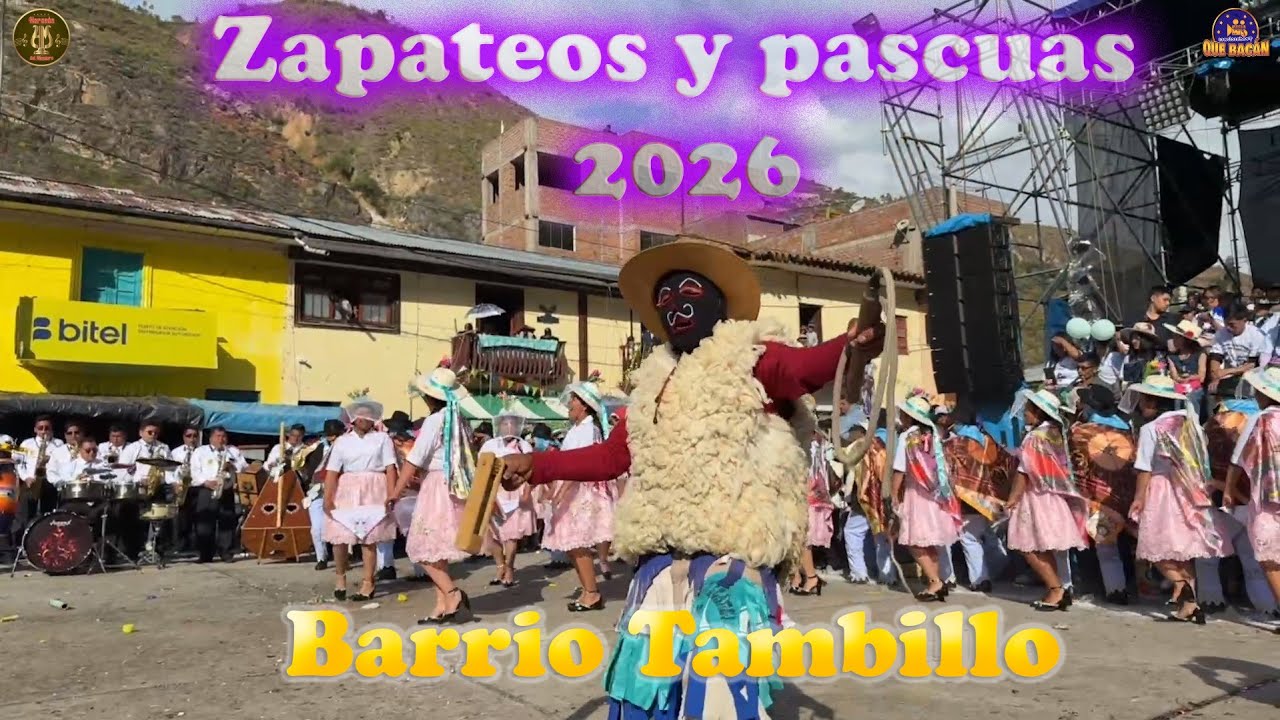 Zapateos y Pascuas 2026 en Izcuchaca | Barrio Tambillo ✨🎷Orquesta Huracán del Mantaro