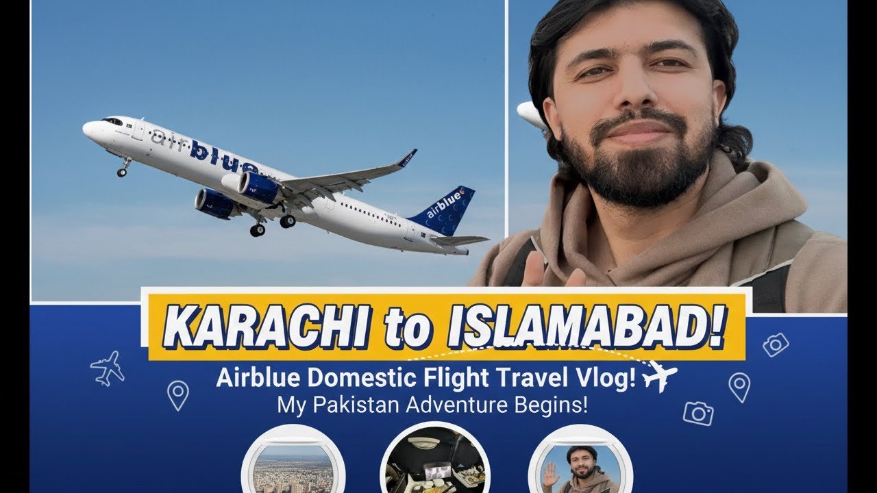Karachi to Islamabad ✈️ | Honest Domestic airline, Airblue’s Review + Travel Vlog (Hotel to Landing!