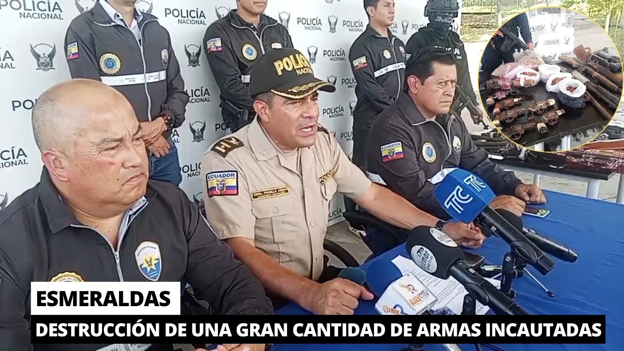 Policía Nacional informa sobre la destrucción de un gran decomiso de arsenal