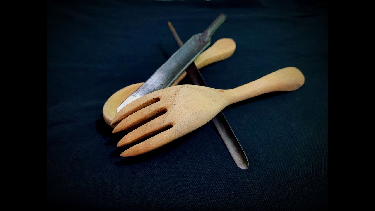 #woodcarving  COMO HACER UN CUBIERTO DE MADERA
