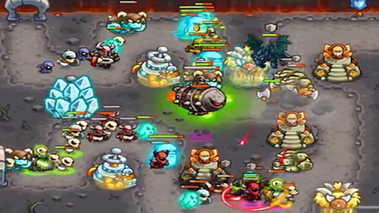 Sorcerer & Tesla Defend Necromancer & Ghost Army vs lvl 14 Beresad | Kingdom Rush Battles