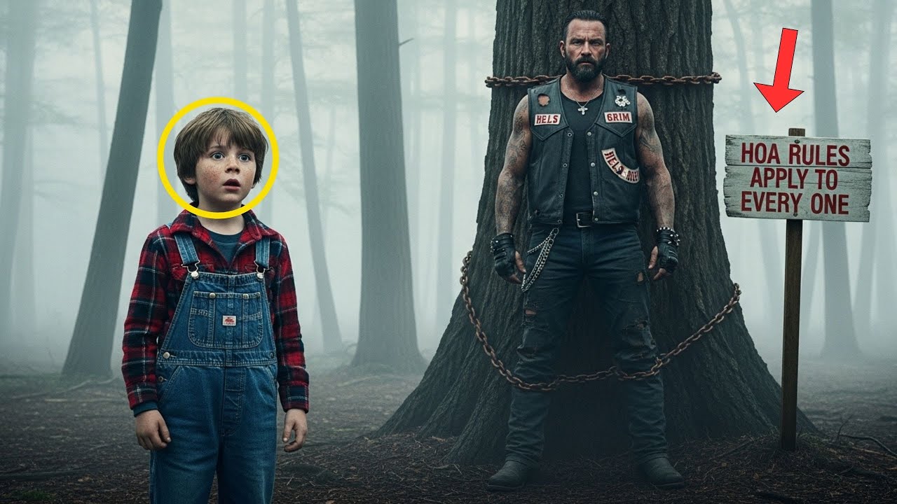 Little Boy Finds a Hell’s Angel Chained to a Tree — What He Did Next Shocked 2,000 Riders.....