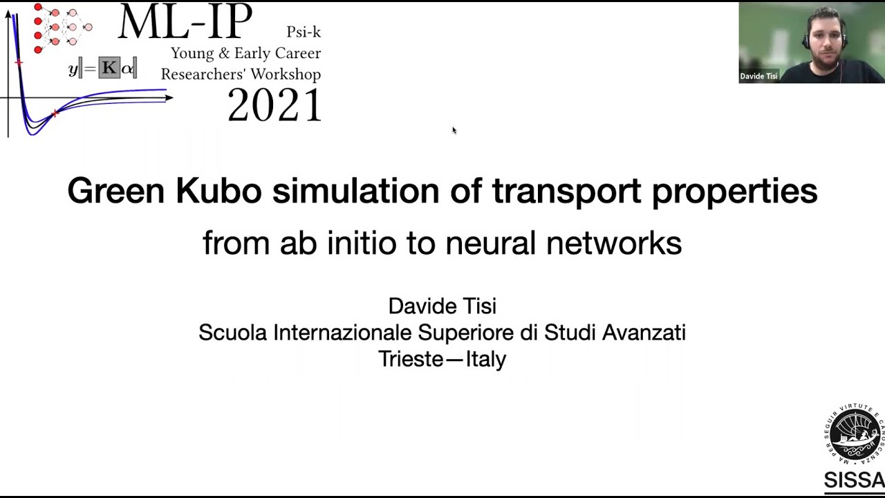 Davide Tisi - Green-Kubo simulations of transport properties: from ab initio to neural networks