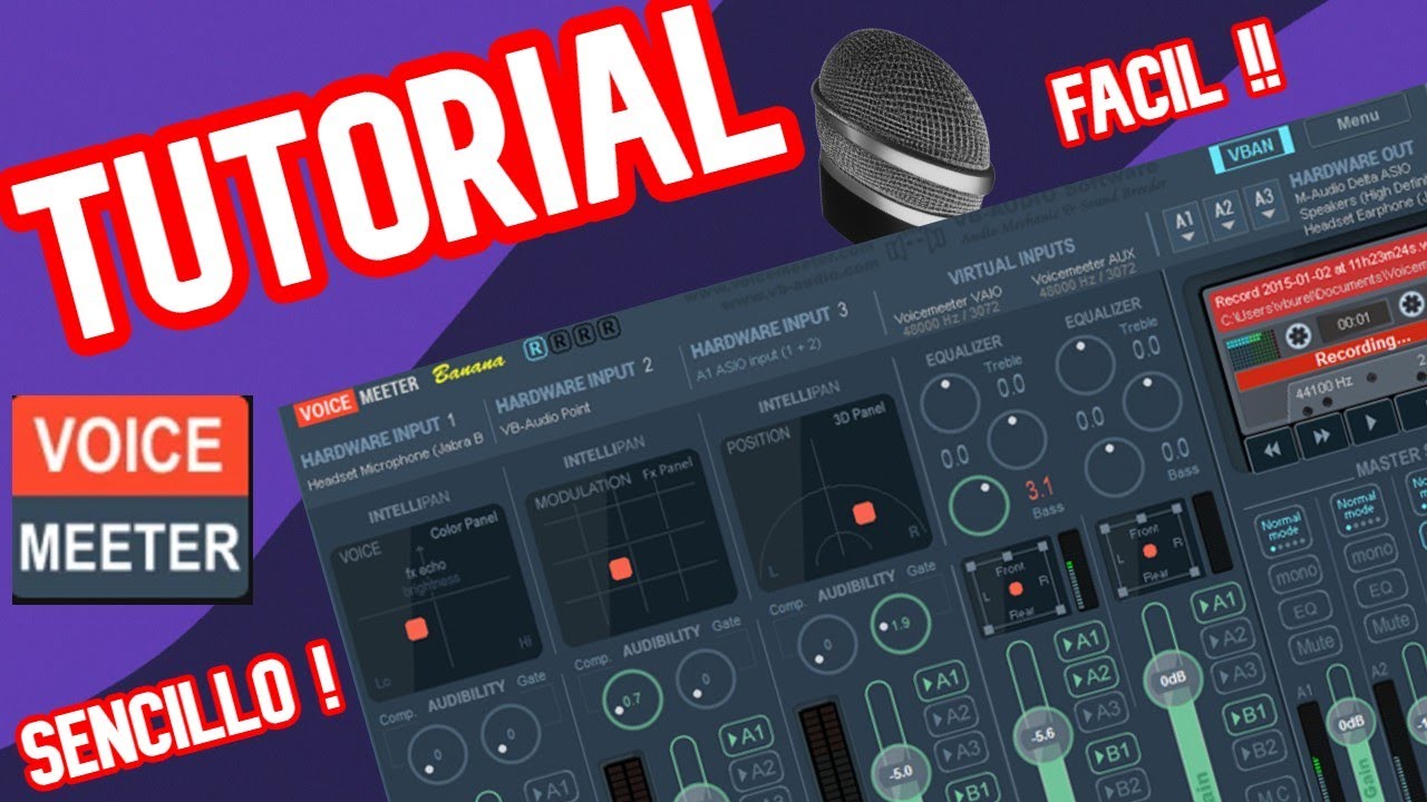 Tutorial de voicemeeter | Mejorar audio de cualquier microfono