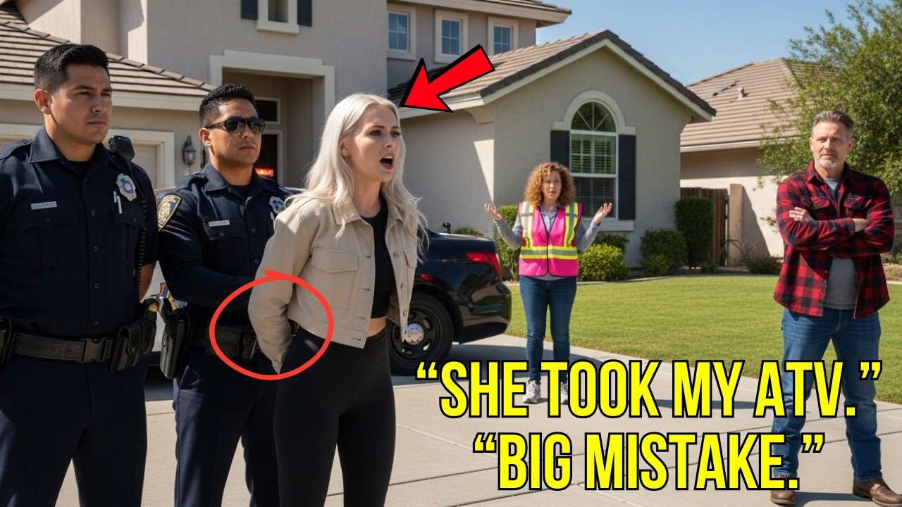 Spoiled HOA Karen’s Daughter Stole My ATV — Claimed She Was Untouchable, Left in Handcuffs