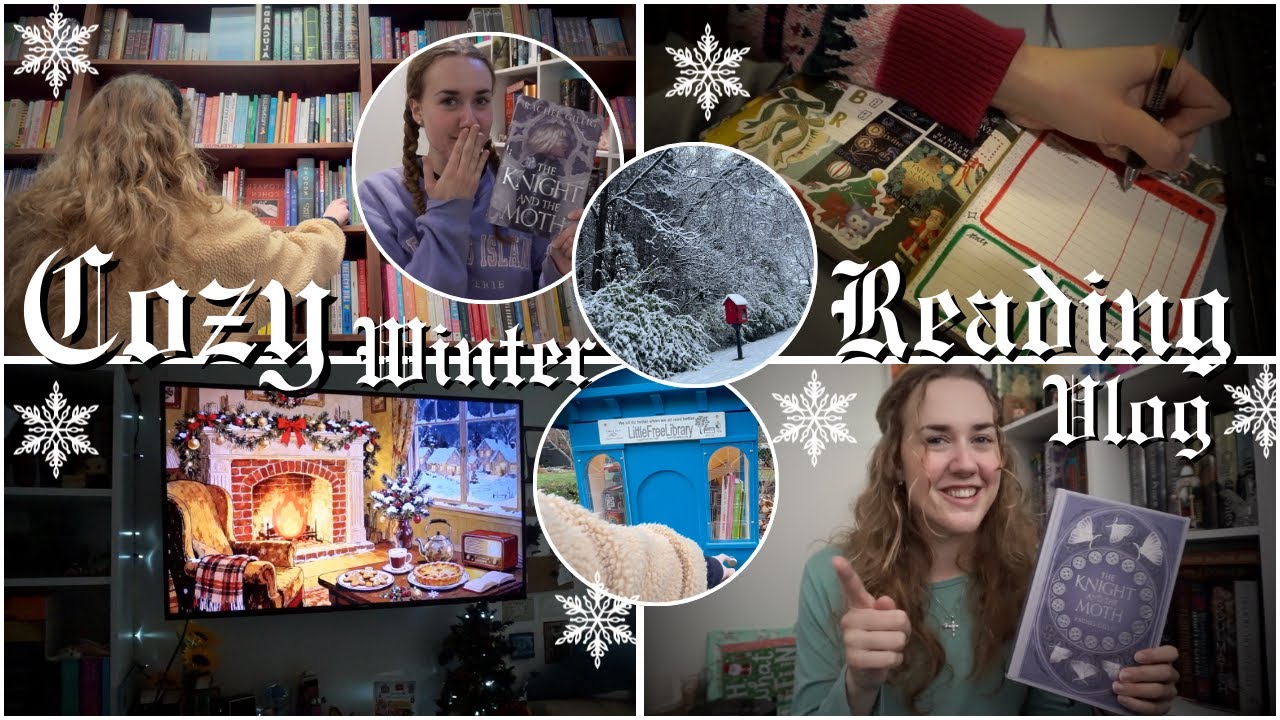 Cozy Winter Reading Vlog ❄️☕️ little free libraries, book hauls, reading journal, cozy winter vibes