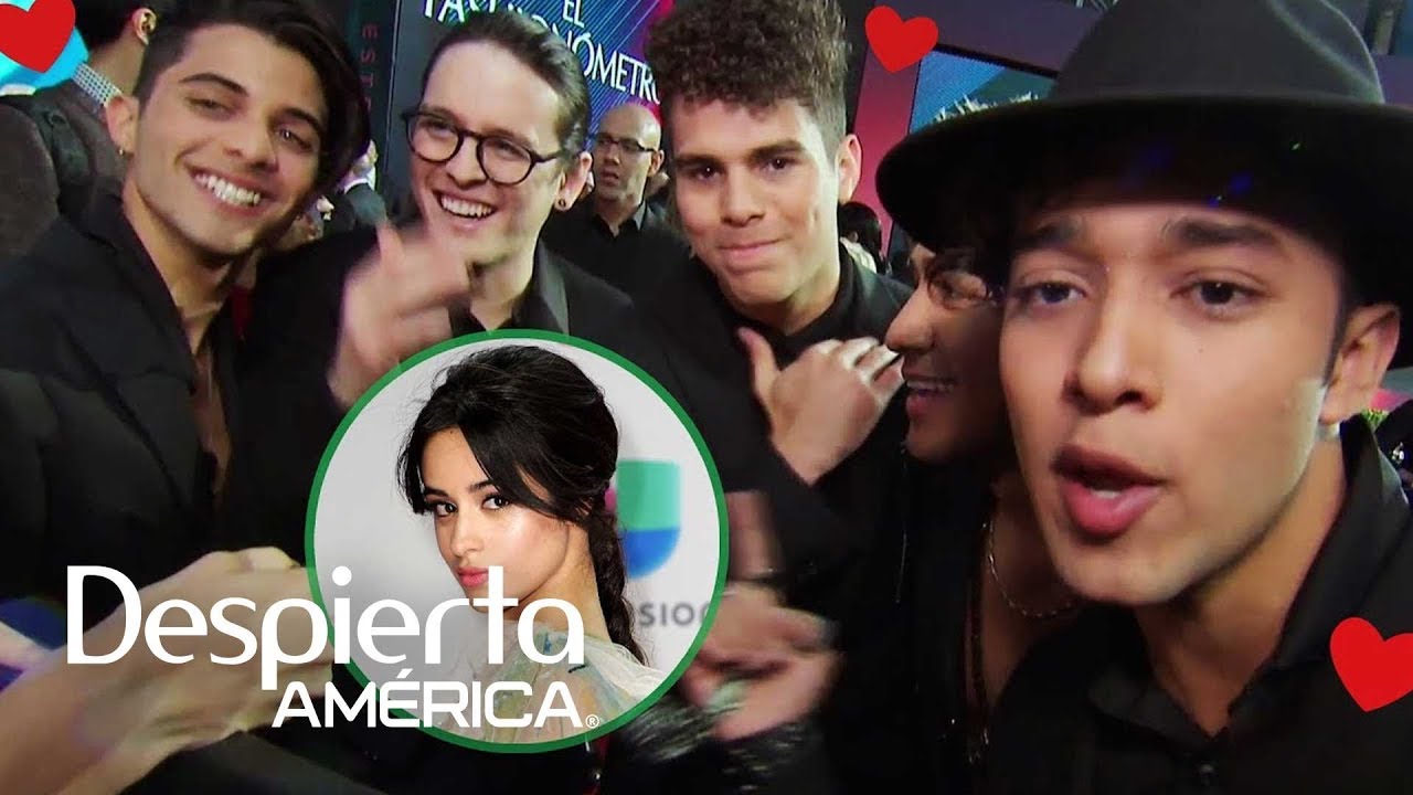 Los chicos de CNCO se quedan impactados con Camila Cabello en Latin GRAMMY