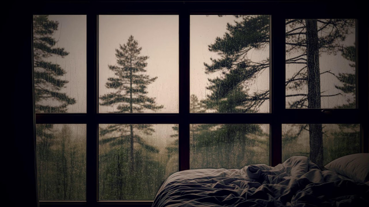 Relaxing Rain on Window Sounds 🌧️ Sleeping, Reading, and Stress-Free Calm