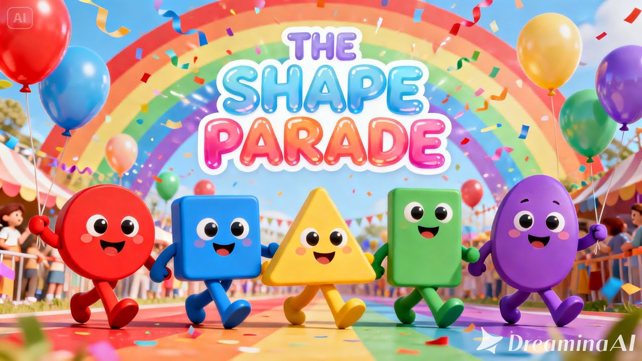 The Shape Parade | Fun & Colorful Shapes Song for Kids