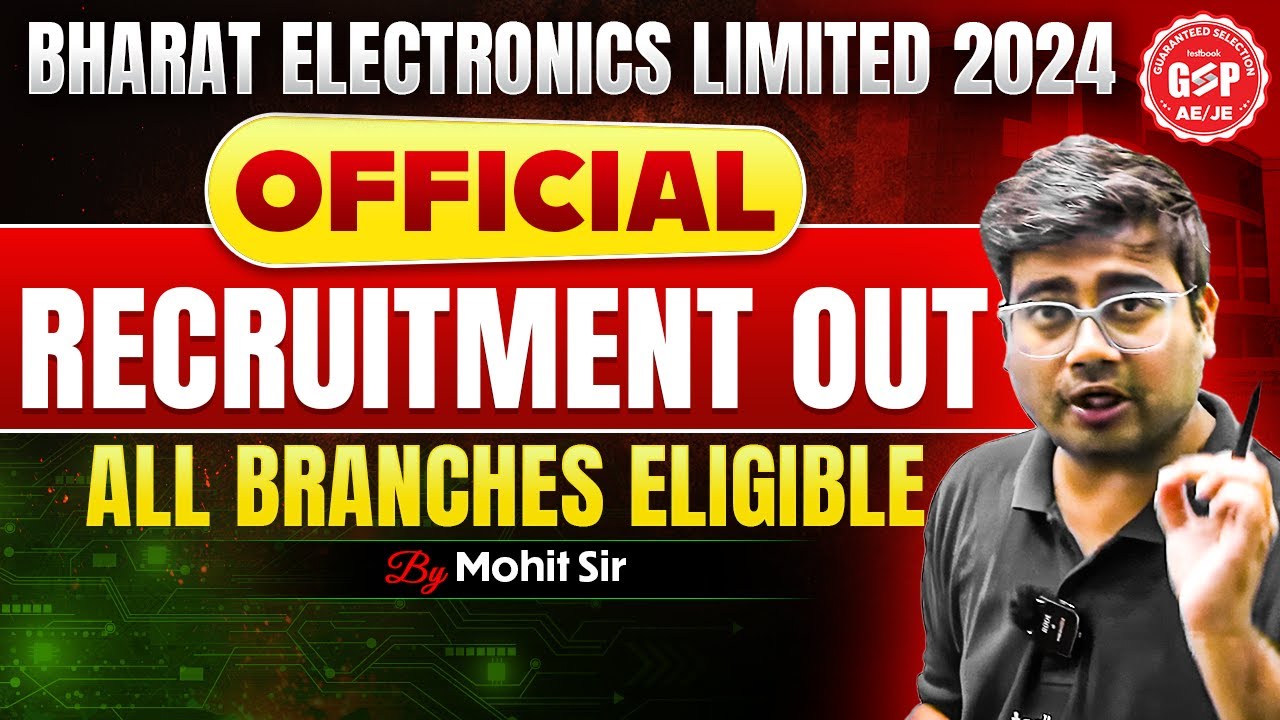 BEL Recruitment 2024 | BEL Recruitment 2024 Form Fill Up | BEL Recruitment 2024 Apply Online