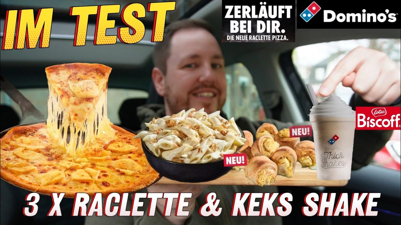 Domino's: "Raclette" Pizza, Pizzabrötchen, Pasta & Premium Thick Shake Biscoff im Test