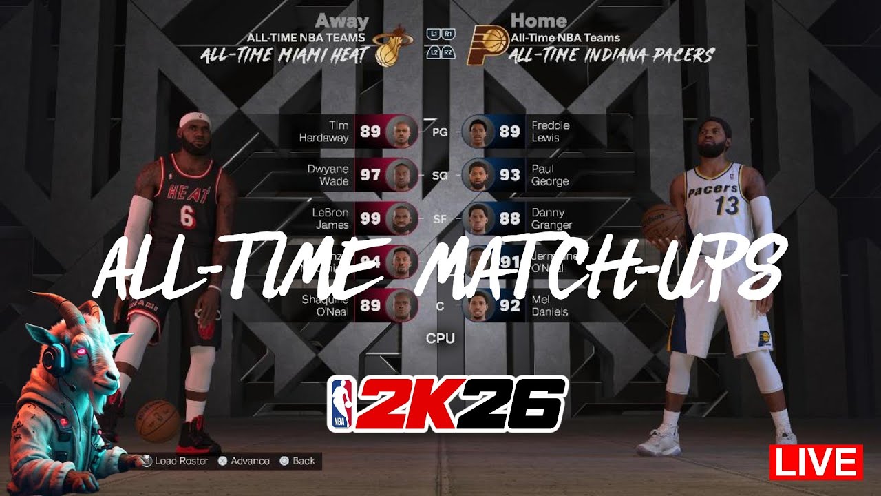 🔴LIVE  ALL-TIME MATCH-UPS: Heat vs. Pacers | NBA 2K26