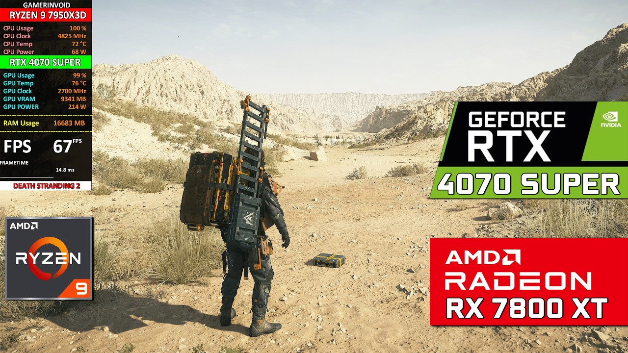 Death Stranding 2 PC | RTX 4070 Super | RX 7800 XT | Excellent Optimization | 1440P - 4K | Benchmark